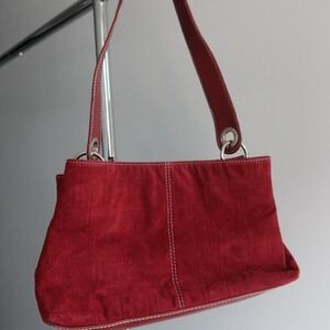 Tommy Hilfiger Shoulder Bag Purse Womens Suede Genuine